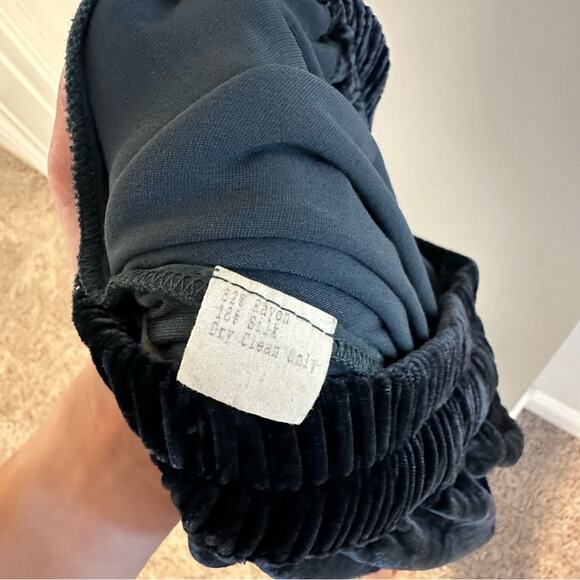 Vintage Bryan Emerson Blue Velvet Silk Blend Maxi Skirt Medium - Picture 5 of 8